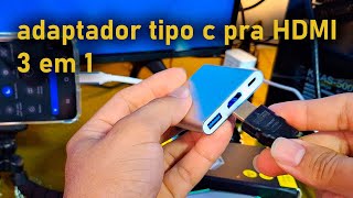 Adaptador Tipo C para HDMI modo Dex teste Teclado e Mouse [upl. by Winston]