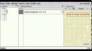 Résolutions des équations du second degré avec Géogébra [upl. by Einalam]