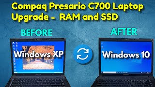 Compaq Presario C700 Laptop Upgrade  Upgraded Windows XP to Windows 10 successfully 🔥 [upl. by Aikram]