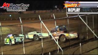 V8 Dirt Modifieds  AMain Queensland Title  Kingaroy Speedway  140412 [upl. by Atnuahsal]