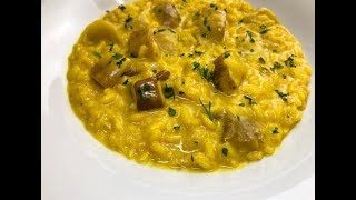 RISOTTO ALLO ZAFFERANO CON PORCINI E TOMA PIEMONTESE CUCINANDOMELAGODO [upl. by Sandie]