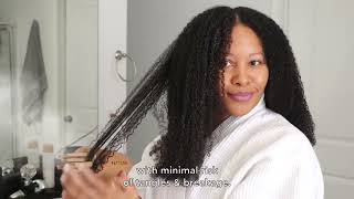 How to Detangle with the PATTERN Hair Steamer [upl. by Klein]