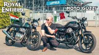 Royal Enfield VS Moto Guzzi  Battle Of The Modern Classics Continental GT 650 amp V7 Stone SE [upl. by Airdna]