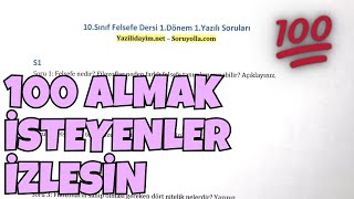 10Sınıf Felsefe 1Dönem 1Yazılı [upl. by Yroc63]