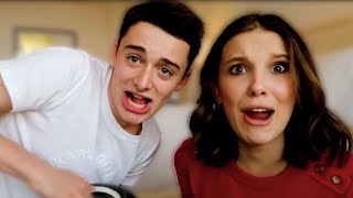 Millie Bobby Brown amp Noah Schnapp Funny Moments Best Bloopers amp BehindtheScenes Antics [upl. by Sedrul946]