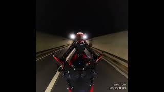 Sound Check in Tunnel Menora akrapovic srk600 benelli Tnt600 ryp biker rider insta360x3 [upl. by Pavier88]