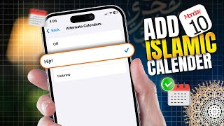 How to Set Up an Alternate Islamic Calendar on iPhone  Activate Hijri Calendar on iPhone [upl. by Harwin]