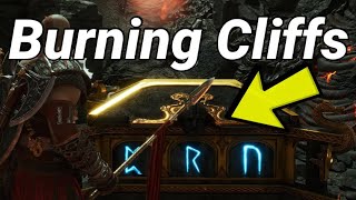 How to Open Nornir Chest Burning Cliffs God of War Ragnarok Muspelheim Nornir Rune Chest [upl. by Skye]