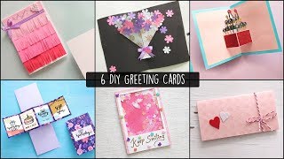 6 Easy Greetings Cards Ideas  Handmade Greeting Cards [upl. by Leonardo348]