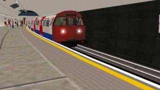 A northbound Bakerloo line train at Waterloo in Trainz 2009 [upl. by Church]