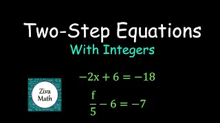 TwoStep Equations Integers  Solving TwoStep Equations [upl. by Nymsaj572]