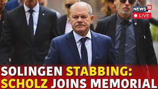 Solingen Knife Attack News LIVE  German Chancellor Olaf Scholz Attends Memorial  Germany  N18G [upl. by Ruzich500]