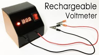 DIY Voltmeter Rechargeable  Simple amp New Design  030V DC [upl. by Platt]