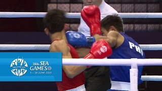 Boxing Day 3 Mens Flyweight 52kg Semifinals Bout 53  28th SEA Games Singapore 2015 [upl. by Salohcin426]