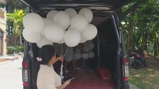 100 pieces Flying Balloons ideliver sa Tagaytay ni Lalamove balloons lalamove helium [upl. by Moht141]