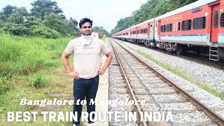 Bangalore to Mangalore Train Full Journey  Best Train Route in India  Indian Railways [upl. by Ayatnwahs]