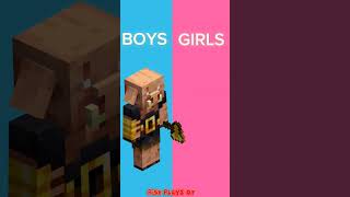 Singing challenge boys vs girls funny shortsminecraft edit [upl. by Norean]