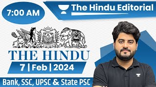 7 Feb 2024  The Hindu Analysis  The Hindu Editorial  Editorial by Vishal sir  Bank  SSC  UPSC [upl. by Clayson]