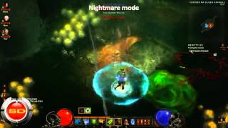 Diablo 3  Act I  Queen Araneae  Boss fight Nightmare mode [upl. by Hukill]