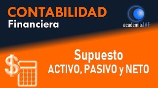 Ejercicio  supuestos de Activo Pasivo y Neto  Contabilidad Capítulo 4 curso básico  academia JAF [upl. by Hogue]