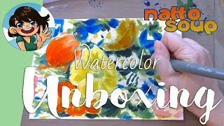 Gouache or Tempera Caran DAche Fancolor Unbox and Swatch [upl. by Ecar]