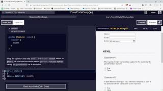free code camps Learn accessibility by building a Quiz step67 [upl. by Rosenzweig]