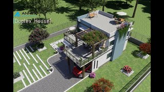 Modern Duplex House by Steel Structure [upl. by Yenetruoc]