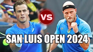 Denis Kudla vs Vasek Pospisil SAN LUIS OPEN 2024 Highlights [upl. by Otokam959]