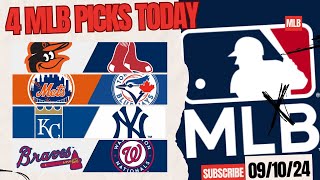 4 MLB Picks Today 9102024  MLB Predictions Today Free MLB Picks Predictions amp Sports Betting [upl. by Hammond]