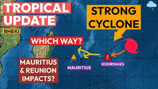 Strong Cyclone Bheki Threatens Mauritius Réunion and Rodrigues [upl. by Milla]