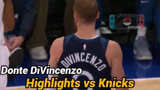 Donte DiVincenzo 15 points vs New York Knicks  NBA pre season 2024 [upl. by Nerissa]