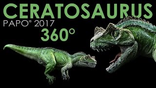 Ceratosaurus by Papo ® 2017  360° [upl. by Kcirted613]