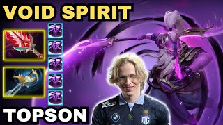 🔥 TOPSON Void Spirit Midlane 733e 🔥 Damage Build Master Tier  Dota 2 [upl. by Elleoj680]