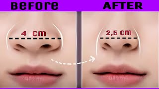 Top Exercise for Nose  Get Slim Nose  High Nose  Have Perfect amp Beautiful Nose at Home [upl. by Redyr]