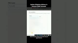 How to Change Shipping Address in Amazon Seller Central Account  StepbyStep Guide [upl. by Enyamrahs526]