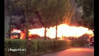 learn dutch colors NATURAL GAS BUS ON FIRE VENTS SIXTYFOOT HORIZONTAL FLAMES Learn how to [upl. by Yentnuoc]