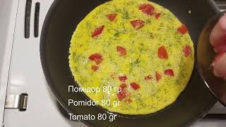 ОМЛЕТ з помідорами та сиром OMLET z pomidorami i serem OMELET with tomatoes and cheese [upl. by Lennad]