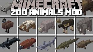 Minecraft TAME AND BUILD A ZOO WITH ANIMALS MOD  DANGEROUS PLUS CREATURES  Minecraft Mods [upl. by Amargo894]