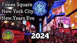 Countdown to 2024 Witness the Times Square Ball Drop Live LivingAdventuresVA [upl. by Tann]