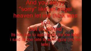 Kris Allen Apologize Lyrics [upl. by Emelina696]