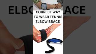 Wear your Elbow brace right ✅️ tenniselbowelbowbrace DrKinjalParmarPT [upl. by Eesak389]