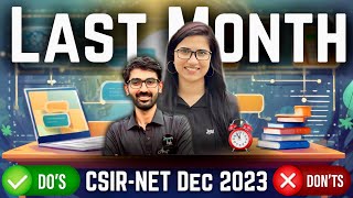 CSIR NET Dec 2023 Last month strategyPreparation strategy for csir net chemical scienceJ Chemistry [upl. by Ebaj289]