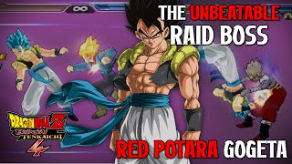 Red Potara Gogeta is The UNBEATABLE Raid Boss In Dragon Ball Z Budokai Tenkaichi 4 [upl. by Chevy]