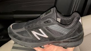 New Balance 990v5 Triple Black shoes [upl. by Alpheus]