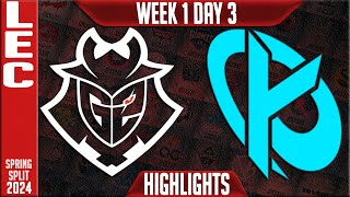 G2 vs KC Highlights  LEC Spring 2024 W1D3  G2 Esports vs Karmine Corp [upl. by Anesuza949]