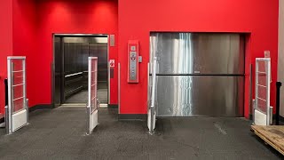 Two MEI Elevators at Target in St Louis with an ELEVATOR RACE [upl. by Alohs]