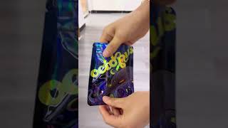 Holographic Reflective Laser Foil Ziplock Mylar bag unboxing zipperbag foodpackaging [upl. by Leunamesoj579]