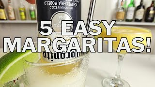 5 x EASY MARGARITA COCKTAIL RECIPES [upl. by Kevan]