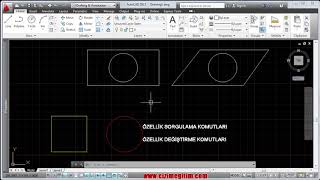 AutoCAD properties ile özellikleri görme ve değiştirme [upl. by Naginarb196]