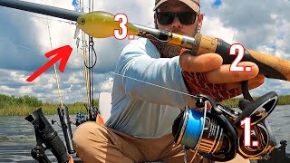 Inshore Fishing Strike King KVD Wake Bait Setup Rod Reel amp More [upl. by Atinaujnas773]